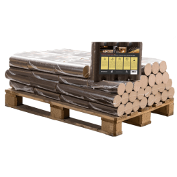 Runde Buchenbriketts 15 Pakete x 10 kg (150 kg)