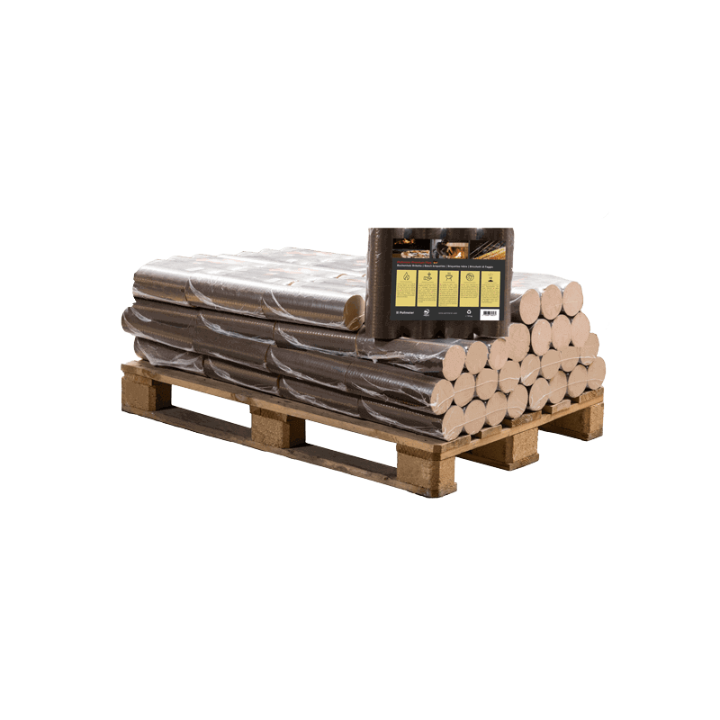 Runde Buchenbriketts 15 Pakete x 10 kg (150 kg)