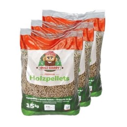 Holz Harry Holzpellets 65 Säcke x 15 kg (975 kg)
