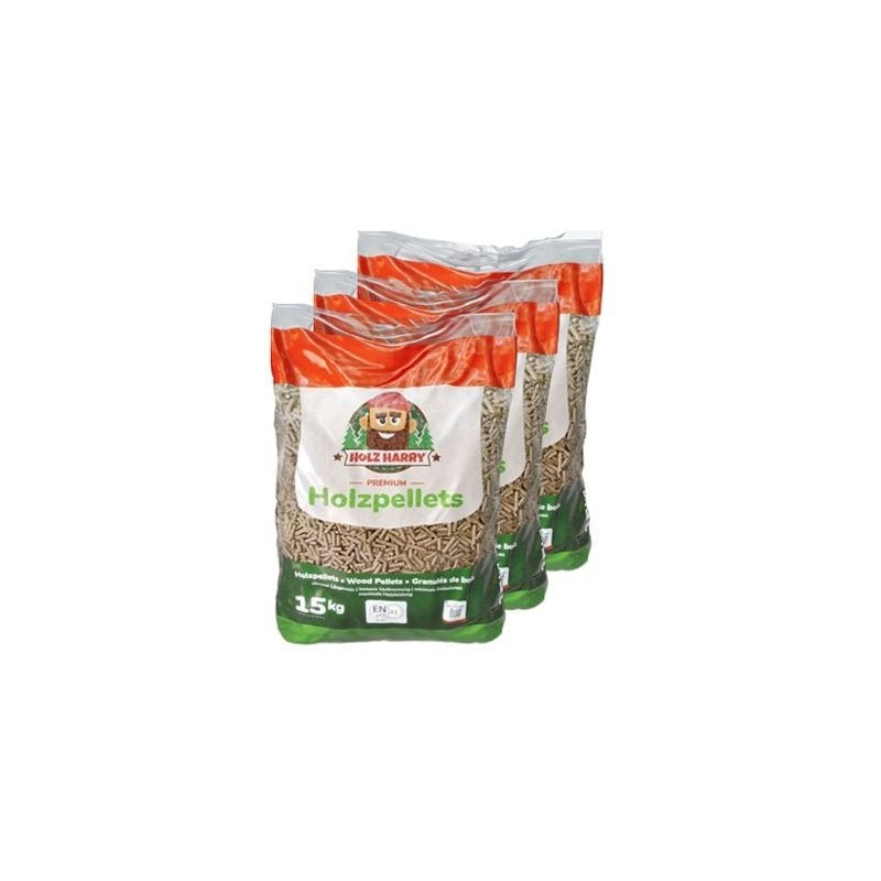 Holz Harry Holzpellets 65 Säcke x 15 kg (975 kg)