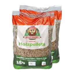 Halbpalette Holz Harry Holzpellets 35 Säcke x 15 kg (525 kg)
