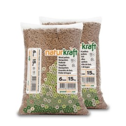 Halbpalette Naturkraft Holzpellets 34 Säcke x 15 kg (510 kg)