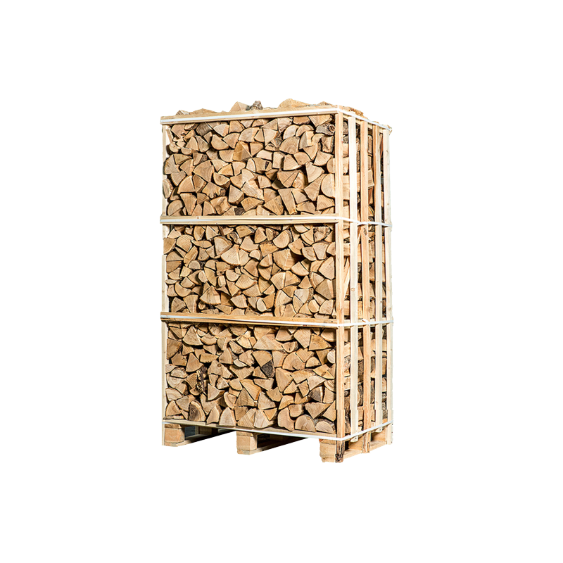 Ofengetrocknete Brennholzpalette aus Esche, 25 cm Ofengetrocknete Brennholzpalette aus Esche, 25 cm