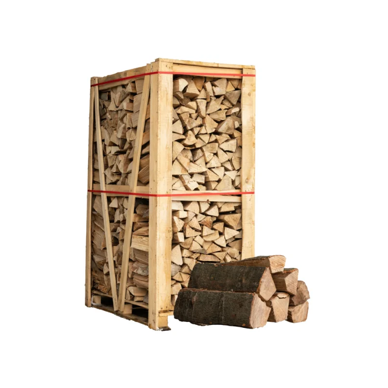 2x Paletten (Weißeiche + Buche/Hainbuche) – 50 cm Stämme