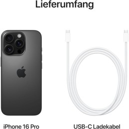 Apple iPhone 16 Pro 128 GB: 5G Titan Schwarz