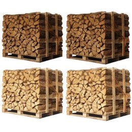 4 X Paletten (2 Weißeiche + 2 Buche/Hainbuche) – 33 cm Stämme
